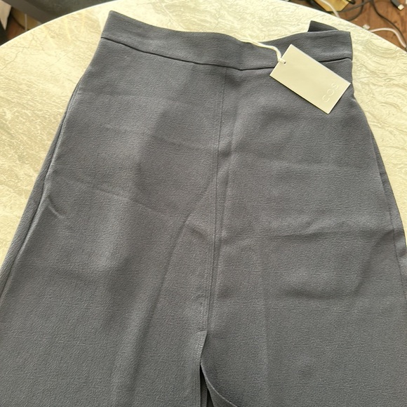 COS black crepe high waist midi skirt with thigh middle slit - Picture 3 of 8